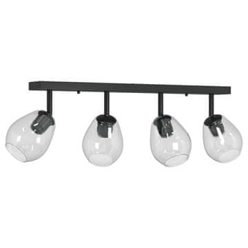 Vidaxl Stropni reflektor Crna 73.5 x 13 x 26 cm Staklo i Metal