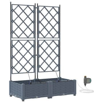 Vidaxl Vrtna saksija 2 szt. Svijetlo siva 80 x 40 x 126 cm Plastika