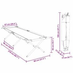 Vidaxl Sklopivi kamperski krevet Crvena 210 x 80 x 46 cm