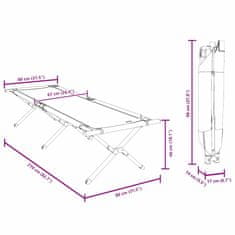Vidaxl Sklopivi kamperski krevet Plava 210 x 80 x 46 cm Oxford tkanina
