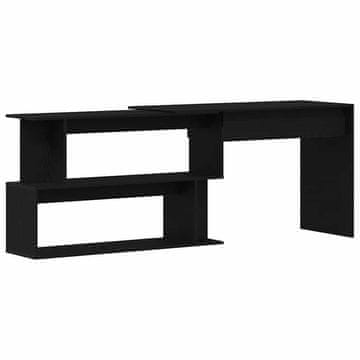 Vidaxl Stol Crni hrast 200 x 50 x 76 cm Konstruirano drvo