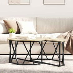 Vidaxl Kava Stol Sonoma hrast 80 x 80 x 42 cm Inženjerska drva i čelik