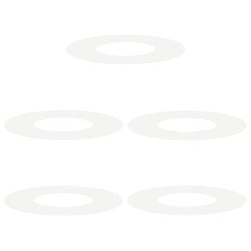 Vidaxl pogodno za ravne drvene prstenove 5 pcs Bijelo Ø30 / 60 cm Čelik