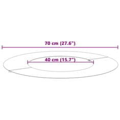Vidaxl Drveni prsten Maslinasto zelena Ø40 / 70 cm Čelična vrata