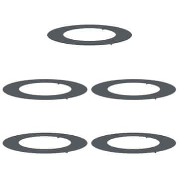 Vidaxl pogodno za ravne drvene prstenove 5 pcs Antracit Ø50 / 80 cm