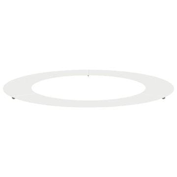 Vidaxl pogodno za ravni drveni prsten Bijelo Ø60 / 90 cm Čelik