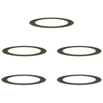 Vidaxl pogodno za ravne drvene prstenove 5 pcs Maslinovo zelena