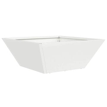 Vidaxl Vrtna saksija Bijelo 40 x 40 x 15 cm Čelična vrata