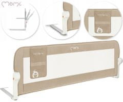 MoMi Lexi Plus ograda za dječji krevetić, zaštitna, 180°, tkanina, 148x58x30cm, bež