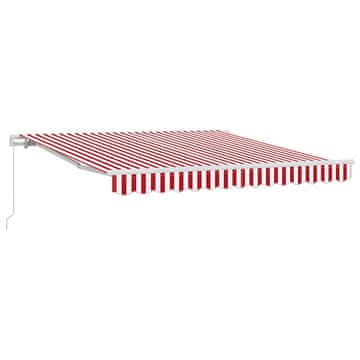 Vidaxl Skrovita tenda Crvena i bijela 300 x 250 cm