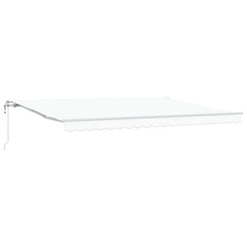 Vidaxl Električna retraktabilna tenda Bijeli 450 × 350 cm