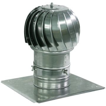 SPIROFLEX Aluminijska kapa za dimnjak, ventilacijski otvor za odvod zraka promjera 160 mm s dodatnom krovnom pločom