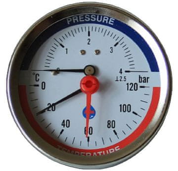 Termomanometar 6 bara 120°C stražnji ulaz 1/2”