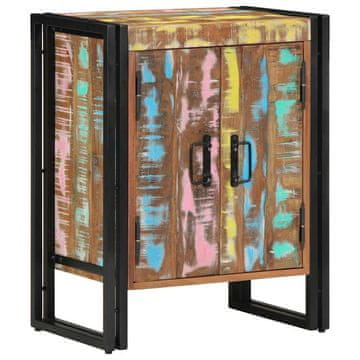 Vidaxl Ormar za cipele Šareni 56 x 35 x 70 cm Čvrsto drvo iz reciklaže