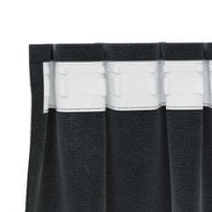Vidaxl Zavjese za zamračivanje 2 pcs Crna 140 x 175 cm Baršun