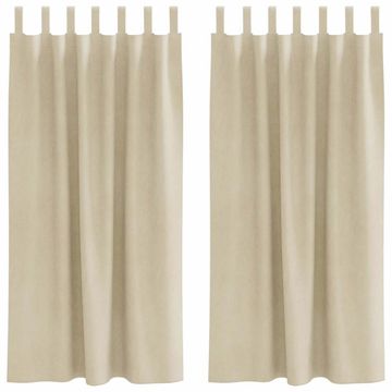 Vidaxl Zavjese za zamračivanje 2 pcs Krema 140 x 175 cm Baršun