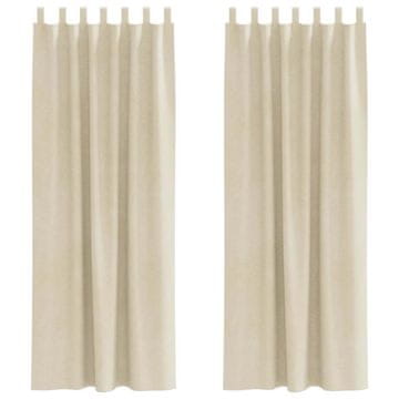 Vidaxl Zavjese za zamračivanje 2 pcs Krema 140 x 245 cm Baršun