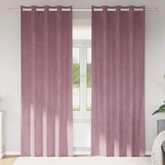 Vidaxl Zavjese za zamračivanje 2 pcs Tamno ružičasta 140 x 245 cm