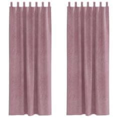 Vidaxl Zavjese za zamračivanje 2 pcs Tamno ružičasta 140 x 245 cm