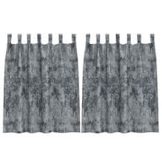 Vidaxl Baršunaste zavjese 2 pcs Srebrno Siva 140 x 140 cm Baršun