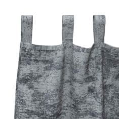 Vidaxl Baršunaste zavjese 2 pcs Srebrno Siva 140 x 140 cm Baršun