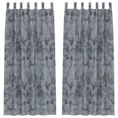 Vidaxl Baršunaste zavjese 2 pcs Srebrno Siva 225 x 140 cm Baršun