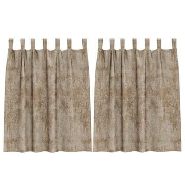 Vidaxl Baršunaste zavjese 2 pcs Šampanjca 140 x 140 cm Baršun