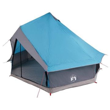 Vidaxl Tipi šator s krovom s pohranom Plava 400 x 346 x 250 cm taft
