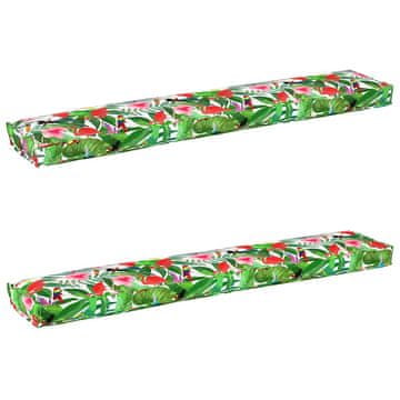 Vidaxl Set jastučića za palete 2 pcs Tropska džungla 200 x 40 x 8 cm