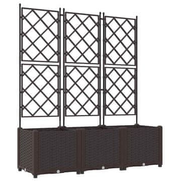 Vidaxl Vrtna saksija 3 szt. Smeđa 120 x 40 x 143 cm Plastika