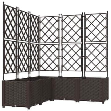 Vidaxl Vrtna saksija 5 szt. Smeđa 120 x 120 x 143 cm Plastika