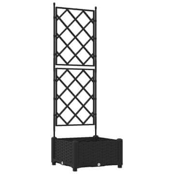 Vidaxl Vrtna saksija Crna 40 x 40 x 125,5 cm Plastika