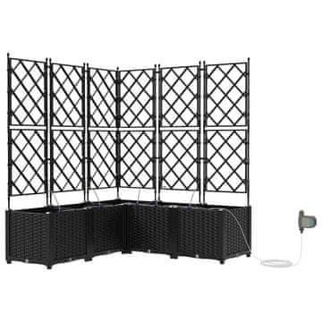 Vidaxl Vrtna saksija 5 szt. Crna 120 x 120 x 142 cm Plastika
