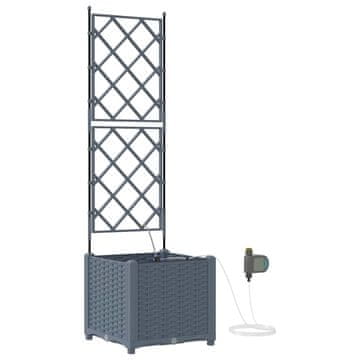Vidaxl Vrtna saksija 2 szt. Svijetlo siva 40 x 40 x 142 cm Plastika