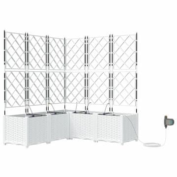 Vidaxl Vrtna saksija 5 szt. Bijeli 120 x 120 x 142 cm Plastika