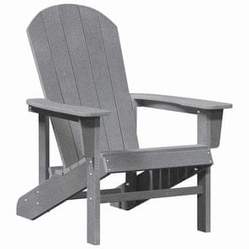Vidaxl Adirondack stolica Svijetlo siva 82 x 74 x 92 cm HDPE