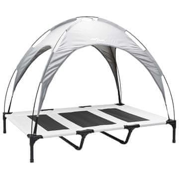 Vidaxl Krevet za psa Srebrno Siva 122 x 93 x 106,5 cm Čelik