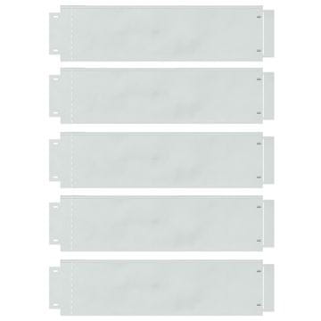 Vidaxl Rubnjaci za travnjak 5 szt. Srebrno 100 x 25 x 0,07 cm