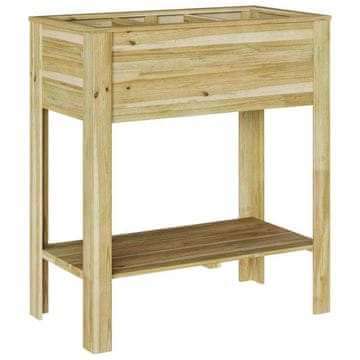 Vidaxl Visoki saksija Smeđa 85,5 x 46,5 x 96 cm Impregnirana borovina