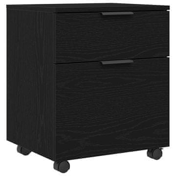 Vidaxl Kabinet za datoteke s ladicama Crni hrast 45 x 38 x 54 cm