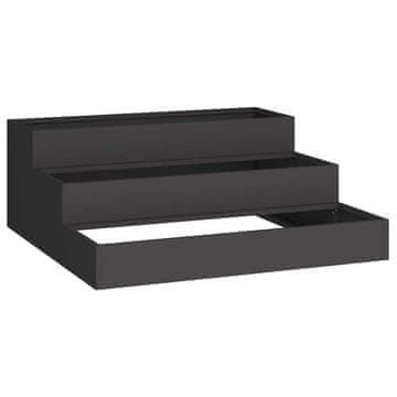 Vidaxl Vrtna saksija Crna 90 x 90 x 35 cm Čelična vrata