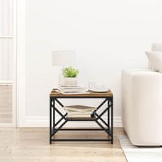 Vidaxl Kava Stol Staro drvo 51 x 50 x 40 cm Inženjerska drva i čelik