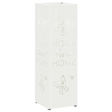 Vidaxl Stalak za kišobran s pohranom Bijelo 15,5 x 15,5 x 49 cm Metal