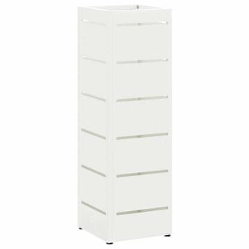 Vidaxl Stalak za kišobran s pohranom Bijelo 15,5 x 15,5 x 49 cm Čelik