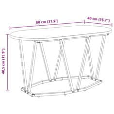 Vidaxl Kava Stol Sonoma hrast 80 x 40 x 40.5 cm