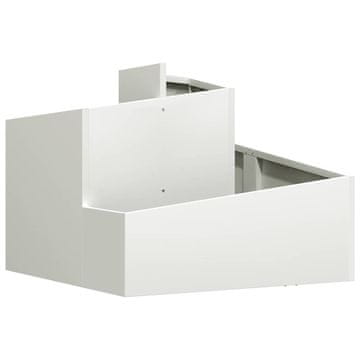 Vidaxl Vrtna saksija Bijelo 60 x 60 x 50 cm Čelična vrata