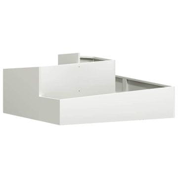 Vidaxl Vrtna saksija Bijelo 100 x 100 x 50 cm Čelična vrata