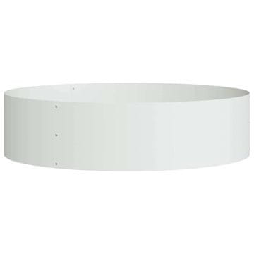 Vidaxl Prsten za saksiju Bijelo 80 x 80 x 20 cm Čelična vrata