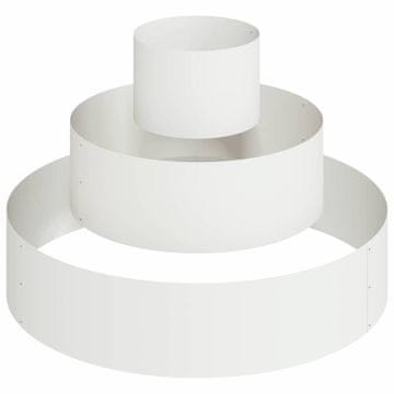 Vidaxl Vrtna saksija Bijelo 90 x 90 x 20 cm Čelična vrata