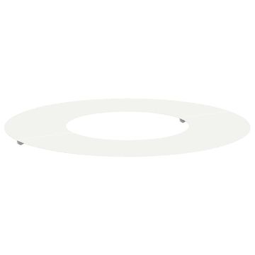 Vidaxl pogodno za ravni drveni prsten Bijelo Ø30 / 60 cm Čelik